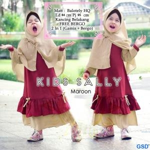 Syari Sally Kids Maroon