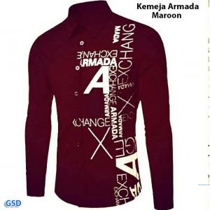 Kemeja Armada maroon