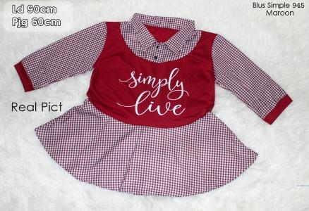 Blus simply 945 maroon