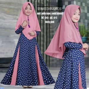 Syari Diana Polkadot pink