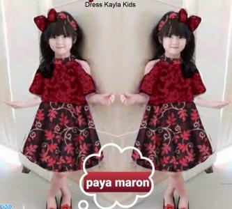 Dress Kayla kids maroon