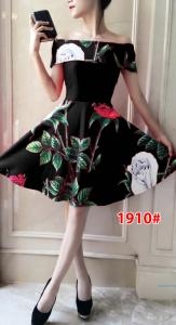 Dress import 1910 merah