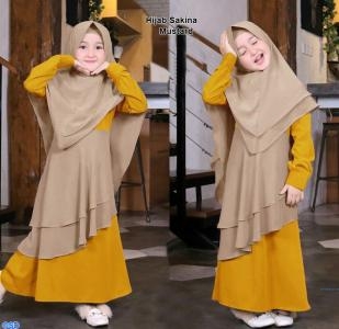 Hijab sakina mustard