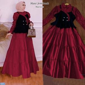 Maxi Jemimah Maroon