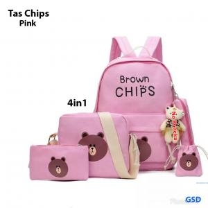 Tas chips 4in1 pink