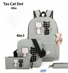 Tas Cat dot 4in1 abu