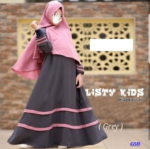 Hijab kids listy grey-hijab kids isti