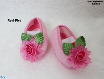 Sepatu Bayi Melati soft pink