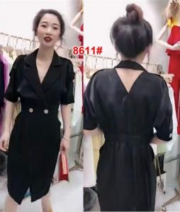 Dress import 8611 hitam