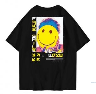 Hi VABA Oversized Fake Smile Tshirt | Kaos Streetwear Unisex Tee