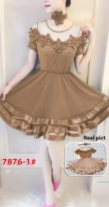 Dress import 7876-1 coklat