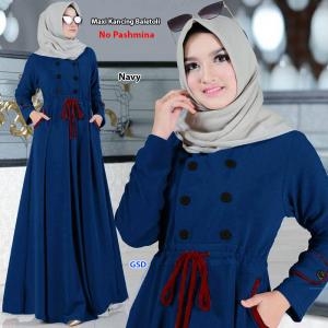 Maxi kancing baletoli navy