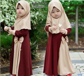 Gamis Nana Kids maroon