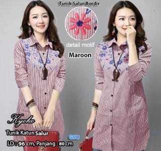 Tunik Salur Bordir hitam