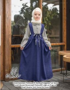 Gamis Ella kids maroon