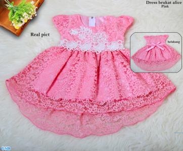 Dress brukat alice pink