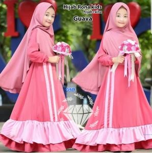 Hijab Rona kids pink muda-hijab raina