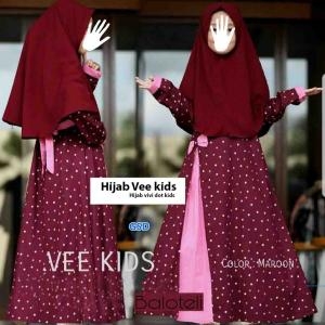 Hijab Vee kids maroon-hijab vivi dot kids