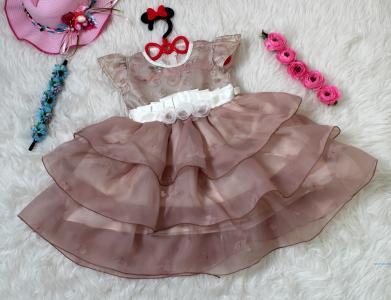 Dress New Julie Kids Putih Abu