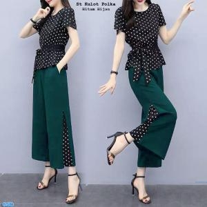 St kulot polka hijau