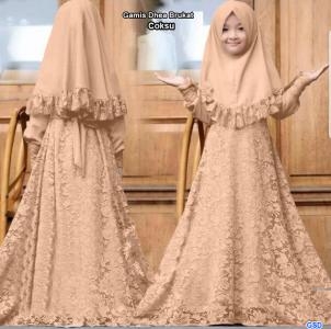 Gamis Dhea brukat kuning