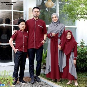 Cp family catur(kemeja ayah) maroon