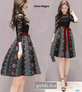 Dress magna jalar hitam