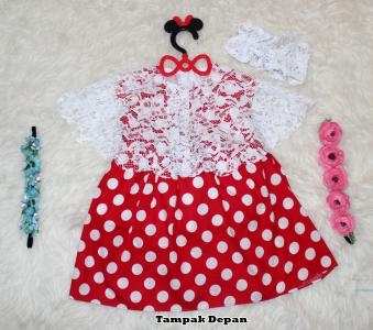 Dress Kids Kelly Onde Merah