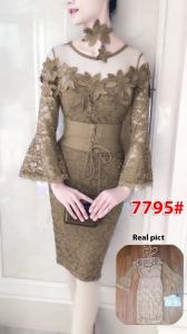 Dress import 7795 coklat