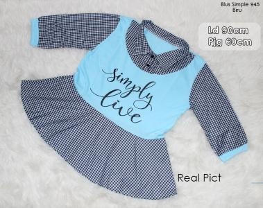 Blus simple 945 biru