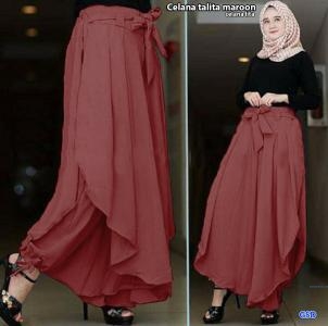 Celana talita maroon-cln lita