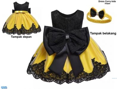 Dress Corry kids hitam