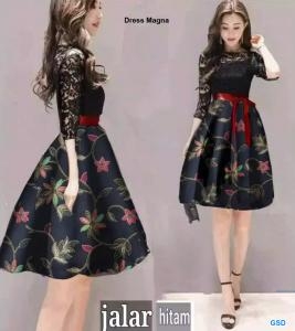 Dress magna jalar hitam