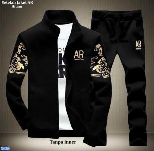 Setelan Jaket Ar abu