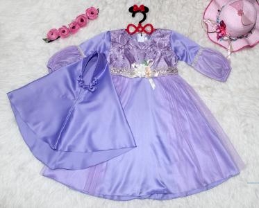 Set Gamis Anak Amina Lilac