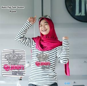 Kaos Pjg tam Queen putih