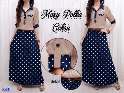 Maxi polka rayon coksu