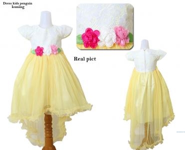 Dress kids penguin kuning