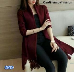 Cardi rumbai maroon