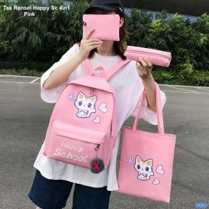 Tas Ransel Happy Sc 4in1 pink