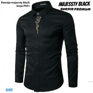 Kemeja majessty black-kmja P041