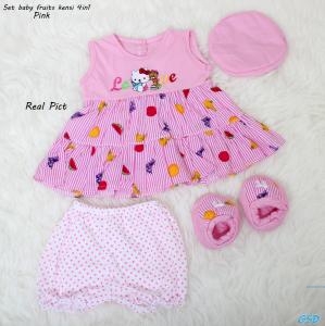 Set bayi fruits kensi 4in1 pink