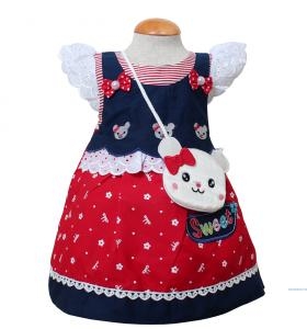 Dress Sweet Bear red