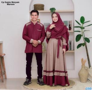 Cp Gamis Maryam Maroon