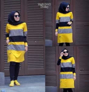 Tunik kotak kuning