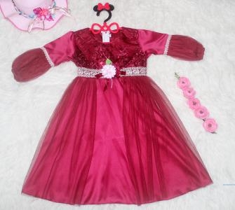 Set Gamis Amina Maroon