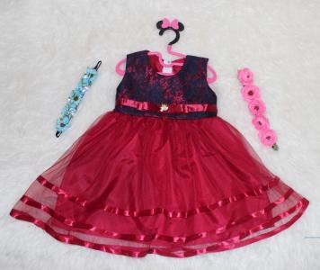 Dress Kids Sari Maroon