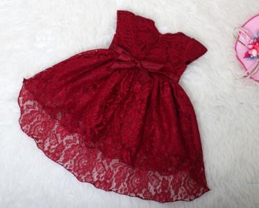 Dress Brukat Alice maroon