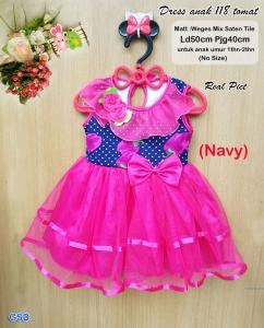 Dress anak 118 tomat navy