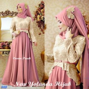 Hijab yolanda krem peach